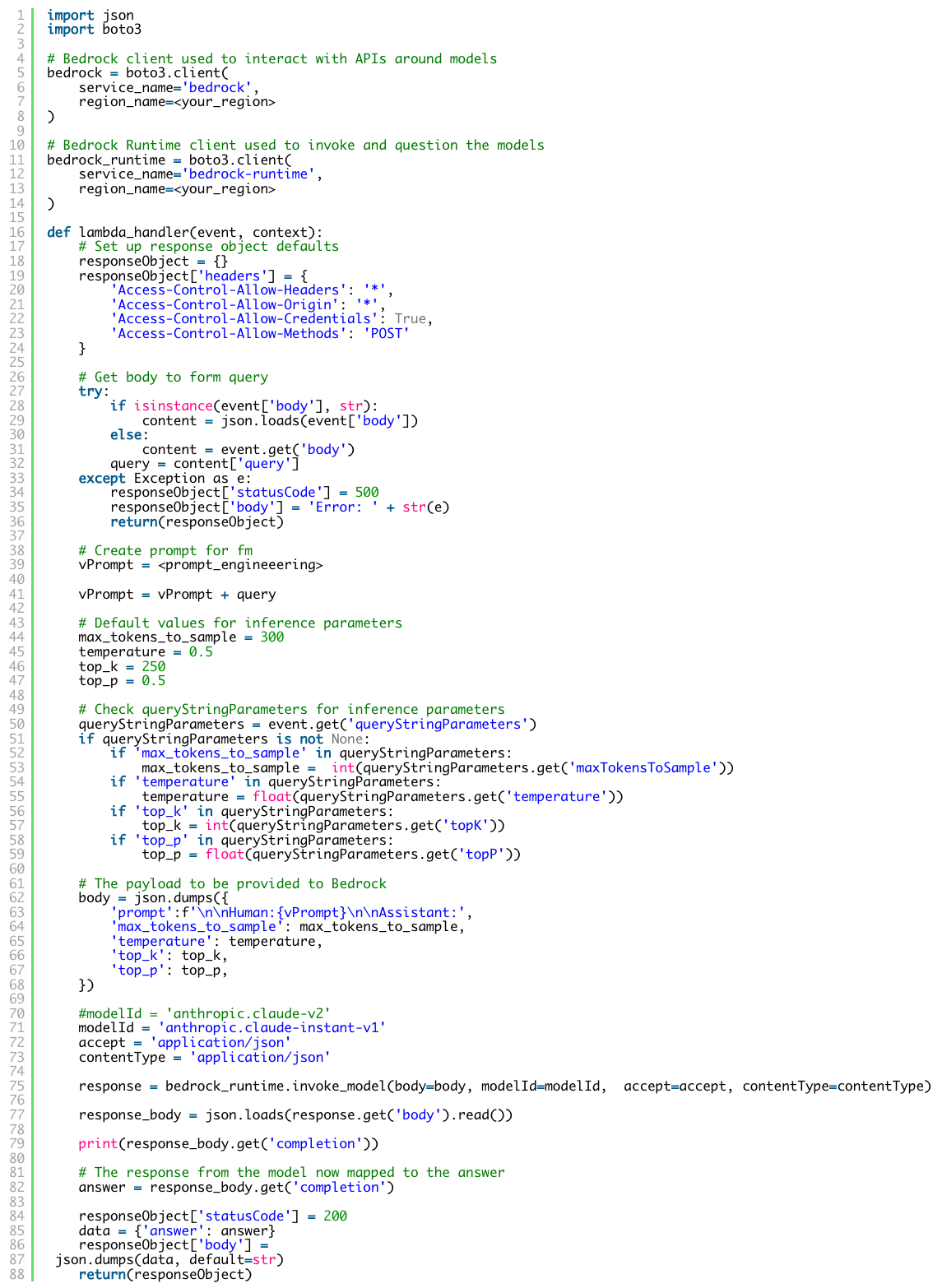Serverless AI Assistant Interface