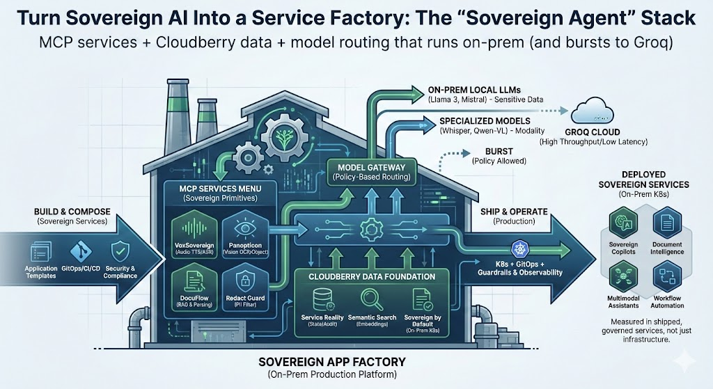 The Sovereign Agent Stack - MCP services + Cloudberry data + model routing