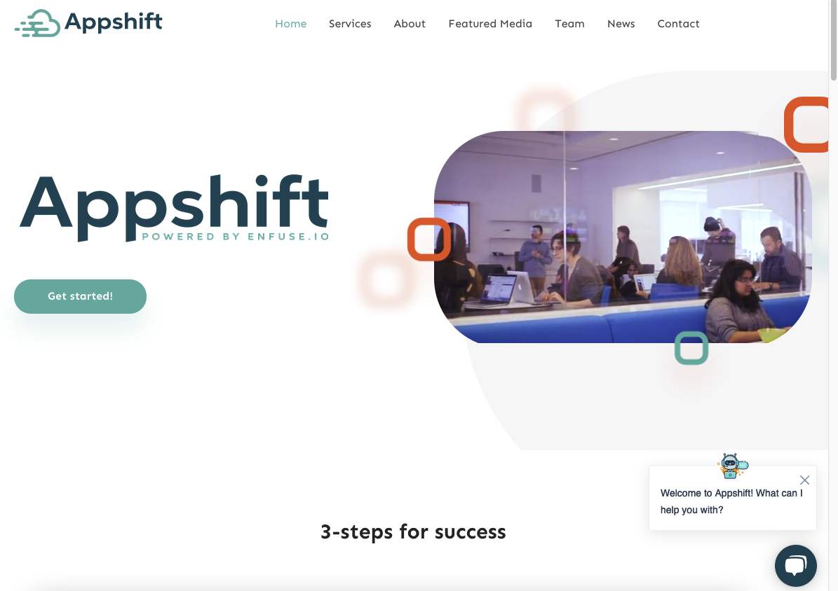 Appshift Website by Enfuse